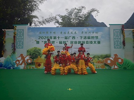 狮舞下洛展风采——机电工程学院龙狮艺术团应邀参加第十一届广西·下洛扁担节演出 